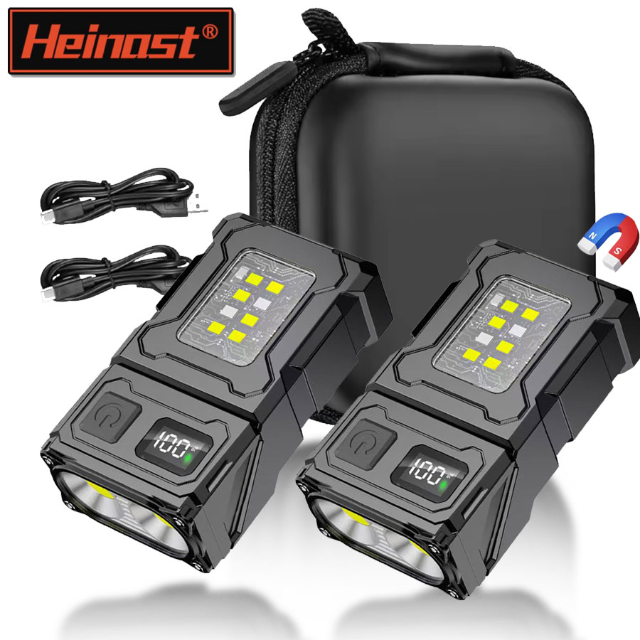 Led Headlight Bulbs - Mini portátil led cob lanterna cabeça