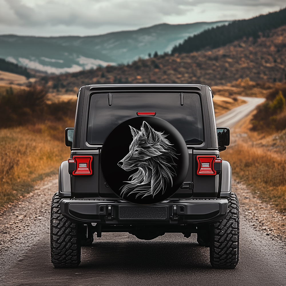 Car Accessories Exterior - Capa de Pneu com Gráfico de