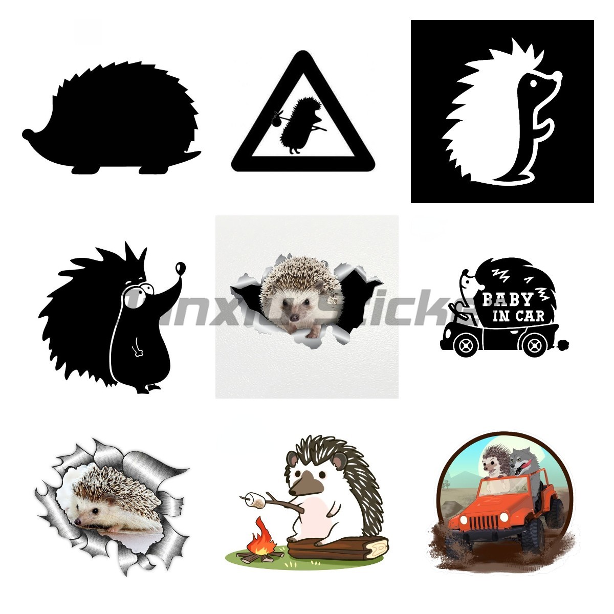 3D Hedgehog Engraçado Vinil Ad - Car Accessories Jdm avaliação e preço