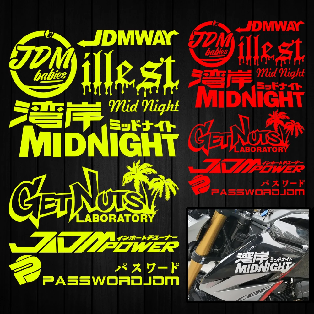 Jdm meia-noite adesivos reflex - Car Accessories Jdm avaliação e preço