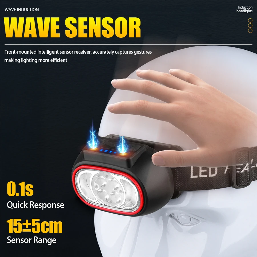 C2 poderoso 4 led sensor farol - Led Headlight Bulbs avaliação e preço