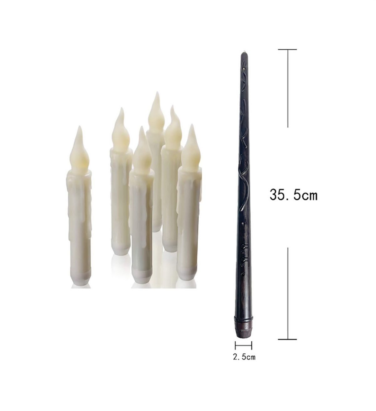 Velas Cônicas Sem Chama Cor Ma - Led Headlight Bulbs avaliação e preço