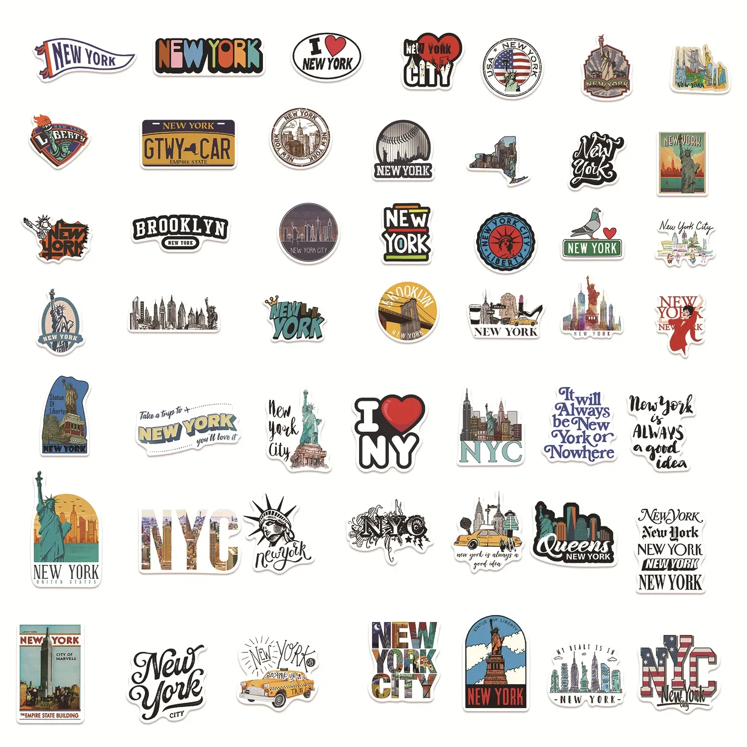 50/100 pçs bonito nova york ci - Car Accessories York avaliação e preço